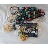 A bag of costume jewellery - 1150gms