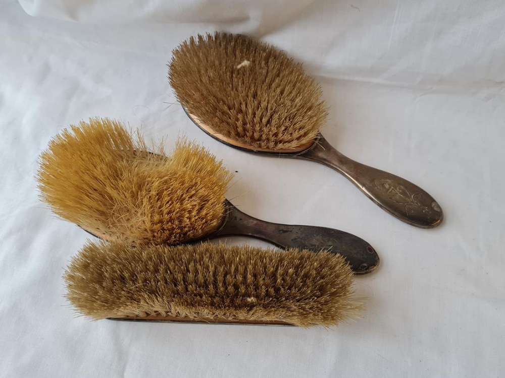 Pair of hand brushes and a clothes brush (some unmarked) - Image 2 of 2
