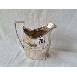 Georgian Exeter bright cut cream jug by W Welch circular 1805. 87gms
