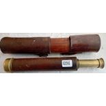 Another leather mounted telescope by Troughton and Simms London