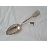 Aberdeen silver fiddle pattern dessert spoon by G B . 34gms.