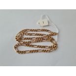 A short and long link neck chain in 9ct - 11gms