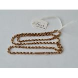 A rose gold fancy chain in 9ct - 8.7gms