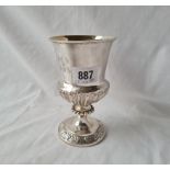 Georgian Campana shaped goblet 6in high London 1830 by R H 190gms.