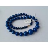 A string of lapis beads