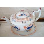 Ridgeway oval teapot cover and stand