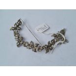 A silver & marcasite necklet