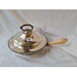 Circular chaffing dish with divider and detachable cover 15 inch over handle