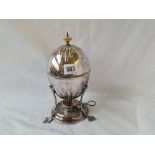 art nouveau egg boiler on stand with lamp