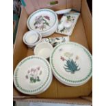 Part Portmerion dinner service of8 dessert bowls,4 soup plates and a cruet & 6 dinner plates