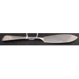 A PLAIN SILVER BUTTER KNIFE - SHEFFIELD 1912