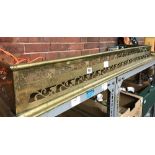 BRASS FIRE FENDER WITH SCROLLING FRETWORK 49'' X 12.5''