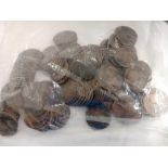 BAG OF VICTORIAN PENNIES APPROX 140 ALL WORN CONDITION