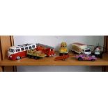 LENSEY DIE CAST CROP DUSTER HELICOPTER & VW CAMPER VAN & FIRE TENDER & OTHERS