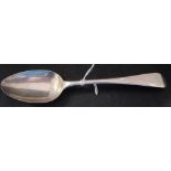 A GEORGE III SILVER DESSERT SPOON - LONDON 1807 ELEY & FEARN