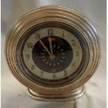 ROUND RETRO WHITE MANTLE CLOCK A/F