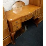 MAPLE WOOD DRESSING TABLE / DESK WITH 5 DRAWERS