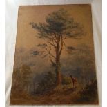 WILLIAM HENRY DYER. SIGNED WATERCOLOUR, ENTITLED ''EVENING IN THE FOREST'' HALDON FOREST. UNFRAMED