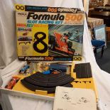 BOXED FORMULA 500 SLOT RACING SET HIGH REV NO.2 WITH QTY TRACK, 2 CARS & POWER PACK - BOX A/F