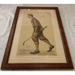 AN ORIGINAL VANITY FAIR PRINT FROM MARCH 1892 OF GOLFER, MR. JOHN BALL JUNIOR