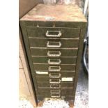 10 DRAWER METAL FILING CABINET A/F