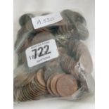 BAG OF COPPER FARTHINGS, APPROX 150