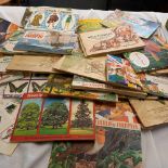 CARTON WITH ALBUMS OF BROOK BONDS COLLECTORS CARDS - MOSTLY COMPLETE & LOOSE CIGARETTE CARDS &