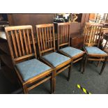 4 MATCHING MAHOGANY DINING CHAIRS