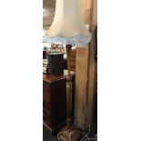 OAK STANDARD LAMP & SHADE