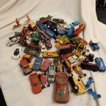 2 TUBS WITH QTY OF VEHICLES - PLAY WORN