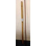 2 SWAGGER STICKS, 1 FORM OF A BAMBOO - 2 DARK WOOD WITH METAL TOP 29''