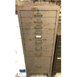 9 DRAWER METAL FILING CABINET BY OFFICE SUPPLIES CO. OF BRISTOL A/F