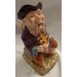 4 PORCELAIN FIGURINE'S IN GOOD CONDITION - TALLEST HEIGHT 7.5'' WITH NOVELTY MUG OF MALE WITH JAR OF