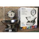 BOXED SALTER HIGH DIAL KITCHEN SCALE IN CLASSIC CHROME & STAINLESS STEEL
