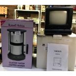 BOXED VISIO LUX TELEVISION MODEL 1421B & BOXED RUSSELL HOBBS CLASSIC SATIN COFFEE MAKER