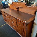 MAHOGANY SIDEBOARD 6ft 2'' X 22'' ACROSS & 34'' HIGH