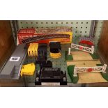 '00' GAUGE ''FLEISCHMANN'' READY BALLASTED TRACKS IN BOX. '00' GAUGE ''HORNBY'' METAL LEVEL CROSSING