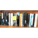 SHELF WITH QTY OF SIGNED DERYN LAKE BOOKS - ALL SIGNED