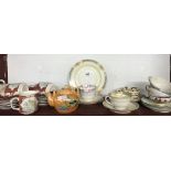 PART ORIENTAL CUPS & SAUCERS ETC