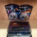 BATMAN CAR IN CASE, STARWARS, STARLINK WEAPONS PACK X 2