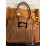 BROWN LEATHER LADIES SHOULDER BAG BY JASPER CONRAN