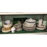 2 SHELVES OF CHINAWARE & GLASSWARE