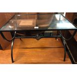 METAL & GLASS COFFEE TABLE