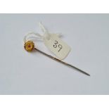 Ruby and gold set stick pin