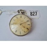 A 1900 century silver pear cased pocket watch