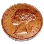 A 1/2 penny 1855 better grade