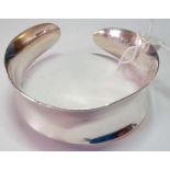 A stirling silver cuff bangle