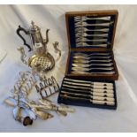 A coffee pot stilton scoop toast racks etc