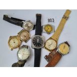 A bag of various wrist watches