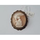 Metal framed cameos - Hebe feeding Zeus